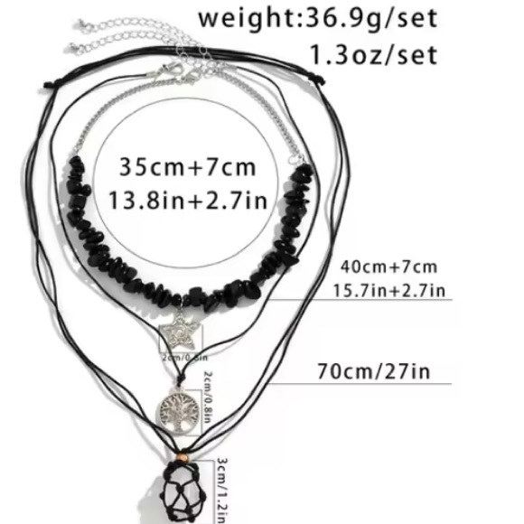 Bohemian Style - Tree of Life Multilayer Pendant Choker - Picture 5 of 5